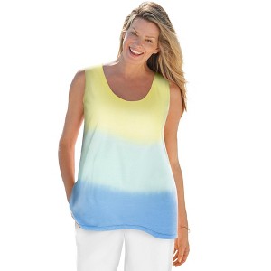 Woman Within Plus Size High-Low Tank - 1 of 4