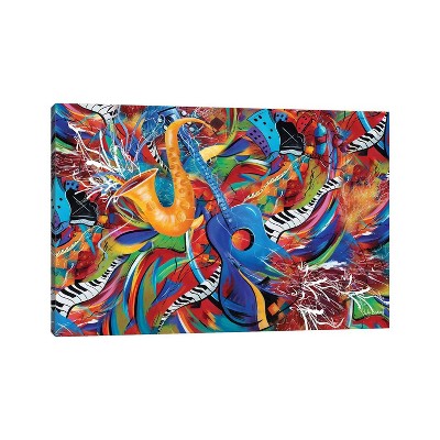 iCanvas Nightlife Music by Juleez Canvas Print Wall Art