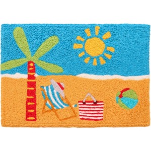 Jellybean Beach Getaway Accent Doormat 20"x30" – Washable, Durable & Versatile for Indoor/Outdoor Use - 1 of 3