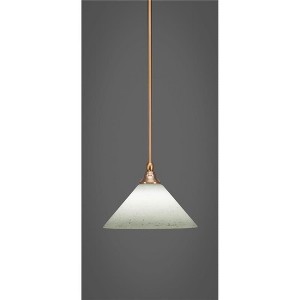 Toltec Lighting Any 1 - Light Pendant in  New Aged Brass with 10" White Muslin Shade - 1 of 1