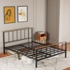 Metal Platform Bed frame with Headboard and Footboard,Sturdy Metal Frame,No Box Spring Needed(Queen) - 3 of 4