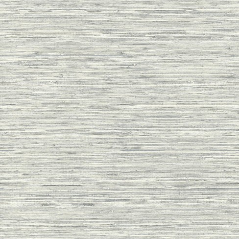 Roommates Grasscloth Peel Stick Wallpaper Gray Target