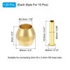 Unique Bargains Brass Compression Insert Plumbing Fitting Sleeves and Ferrules Gold - 2 of 4