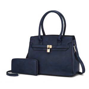 MKF Collection Bruna Satchel Bag with a Matching Wallet by Mia K - 1 of 4