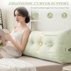Bekrvio Bed Backrest Headboard Pillow w/ Side Pocket, Wedge Reading Bolster Cushion for Back Support on Bed or Sofa - 4 of 4