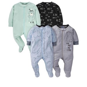 Gerber Baby Boys 4 Pack Sleep 'N Play Footie - 4-Pack - 1 of 4