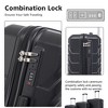 NAYSAYE Luggage Sets 3Piece Set 20Inch 24Inch 28Inch ABS Spinner Wheel Suitcase with Combination Lock for Travel, Black, 19.3"*11.4"*29.5" - 3 of 4