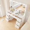 SUGIFT Modern Vanity Table Vanity Desk with 5 Drawers, White - 2 of 4