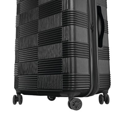 American Tourister NXT Hardside Large Checked Spinner Suitcase - Blackout: 8 Wheels, ABS Shell