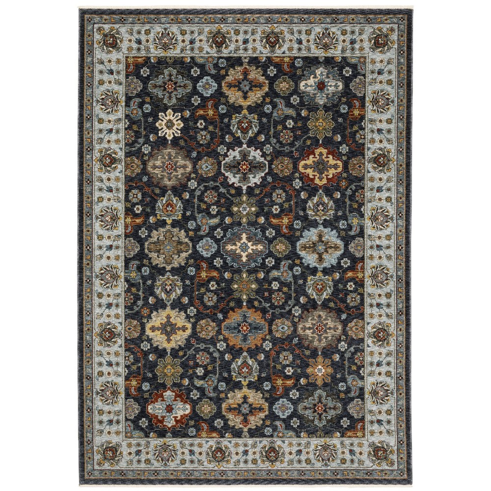  Arya Traditional Medallions Indoor Area Rug Blue