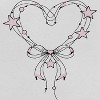 Rerun Island Women's Heart Bow Outlines Stars Short Sleeve Graphic Cotton Retro Vintage Ranger Baby Tee - 2 of 4