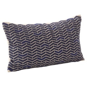 14"x22" Oversize Marcella Chevron Design Lumbar Throw Pillow - Saro Lifestyle - 1 of 3