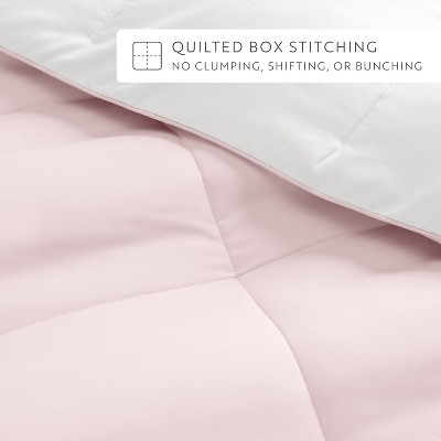 Becky Cameron Dorm Room College Essentials Bedding Bundle with Reversible Comforter, Mattress Pad & Pillows, Twin XL - Becky Cameron - Blush — фото 5