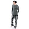 Fruit of the Loom Women's Long Sleeve Crew Neck Top and Fleece Bottom Pajama Set - 3 of 4