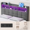 NicBex Full/Queen/King Upholstered Bed Frame with Storage Headboard and 2 Drawers,Platform Bed Frame with LED Light,Charging Station,Easy Assembly - 4 of 4