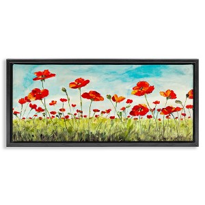 Stupell Industries Bright Red Poppies Meadow, 25" x 11" - 1 of 4