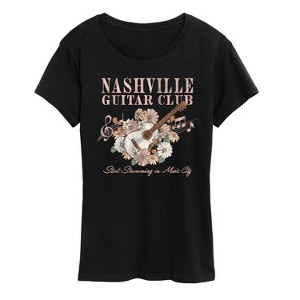 Women's - Instant Message - Nashville Guitar Short Sleeve Graphic T-Shirt - 1 of 4