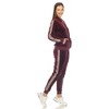 Women's 2-Piece Velour with Faux Leather Stripe - White Mark - 2 of 4