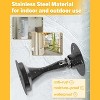 DOMETOUR 4 Pcs Magnetic Door Stoppers, Stainless Steel, Wall/Floor Mount, No Drill Strong Adhesive & Screws, Black - 2 of 4