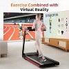 DeerRun 2.5HP Folding Treadmill APP Control , 300LB Walking Pad Running Data Analysis, Gift Smart Treadmills ,BlackRed - 2 of 4