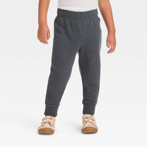 Toddler Boys' Fleece Pull-On Jogger Pants - Cat & Jack™ Charcoal Gray 5T