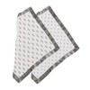 Bacati - Mustache/Plus Muslin 2 pc Security Blankets, Gray - 2 of 4