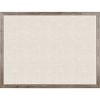 U Brands - Linen Bulletin Board - Rustic Wood Frame - Linen Surface - Tan - 47 in. x 35 in. - 1 Each - 2 of 3