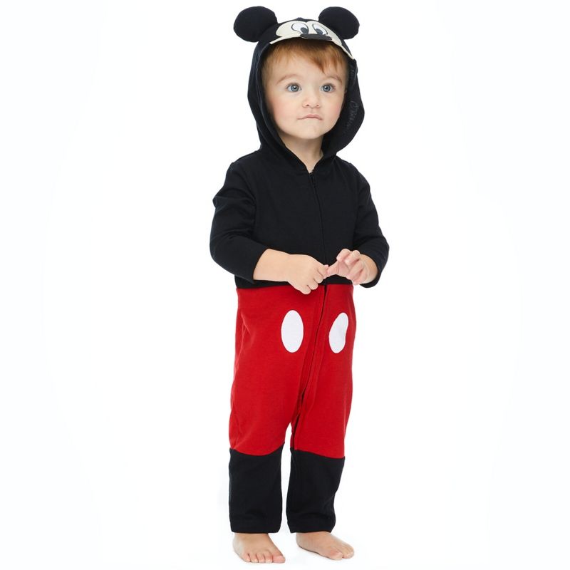 Disney Mickey Mouse Goofy Pluto Zip Up Coverall Newborn to Big Kid, 2 of 9