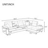 NicBex Modular 109.2" L Shape Sectional Sofa Linen Sleeper Couch Set with 2 Pillows for Living Room - 2 of 4