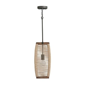 Capital Lighting Jacob 1 - Light Pendant in  Grey Wash/Iron Silk - 1 of 4