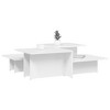 vidaXL White Coffee Tables Set of 2, Engineered Wood - Stylish Multipurpose Tables - 3 of 4