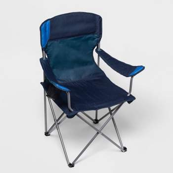 Portable Outdoor Folding Fishing Chair with Armrest Backrest Leisure  Folding Chair Beach Chair 50 * 50 * 82cm Black Comfortable (Color : Blue)  (Blue)