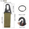 Unique Bargains Belt Keeper Key Ring Set Nylon Webbing Strap Hanging Gear Buckle Black Green Khaki 3Pcs - 2 of 4