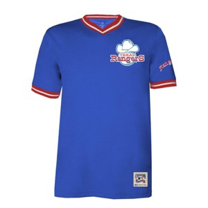 MLB Texas Rangers Men's TC Poly V-Neck Mesh Jersey - XXL : Target