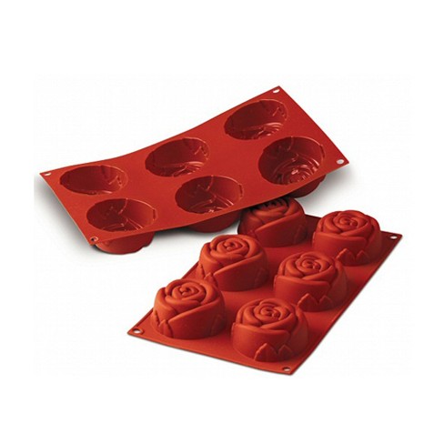 Small Rose Silicone Mold 6 Cavity 