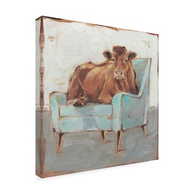 Trademark Fine Art -Ethan Harper 'Moo-ving In IV' Canvas Art