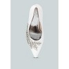 Rhinestones Embellished Satin Stiletto Pumps Women - 4 of 4