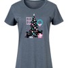 Women's - Instant Message - Christmas Cats, Tree, & Décor Graphic T-shirt Dress - 2 of 4