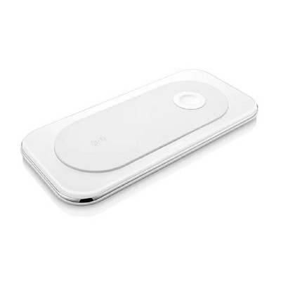 UbioLabs Wireless Universal Fast Charging Pad iPhone Apple Watch Combo - White  - Certified Refurbished