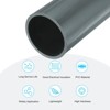 Unique Bargains Water Plumb DIY Crafts High Impact Rigid Round Pipes 8" Length - 3 of 4