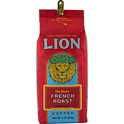 Lion French Roast Medium Roast Whole Bean Coffee 10oz Target