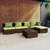 vidaXL Garden Lounge Set Brown - 2 of 4