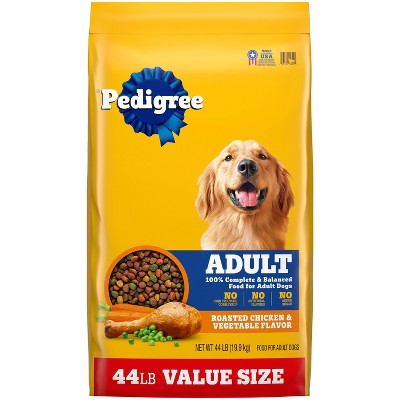 Pedigree Roasted Chicken, Grain and Vegetable Flavor Adult Dry Dog Food - 44lbs