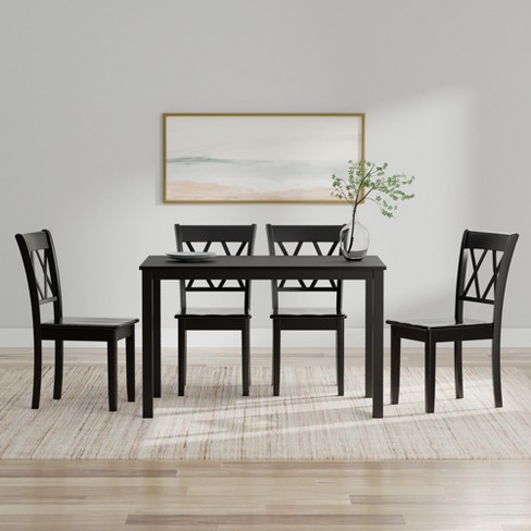Glenwillow Home 5-pc - 48" Wood Dining Table + Double X-back Dining ...