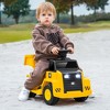 Costway Ride on Dump Truck with One-Button Start Horn Adjustable Dump Bed Treaded Wheels - 2 of 4