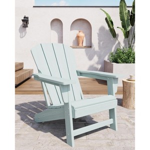 HDPE Adirondack Chair, Weather Resistant Outdoor Fire Pit Chairs with High Backrest & Deep Seat, Outside Furniture for Patio - 1 of 4