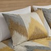 3 Pcs Sophisticated Ikat Chevron Print Duvet Set, Winterfall Home Textile fits Stylish Bedroom Decor - 2 of 4
