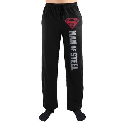 Superman Man Of Steel Symbol Print Men's Sleepwear Sleep Pajama Pants Large