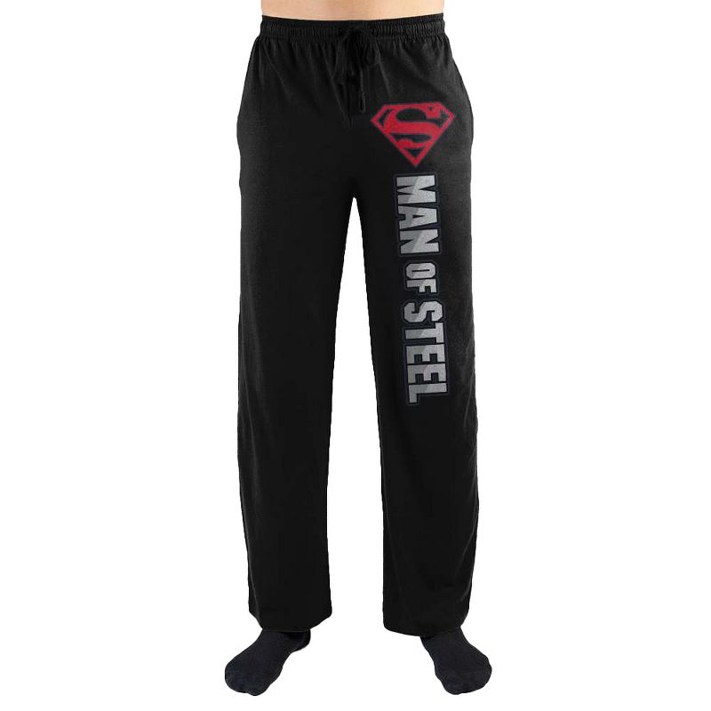 Superman Man Of Steel Symbol Print Men's Sleepwear Lounge Pants, 1 of 3