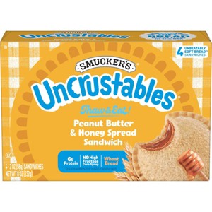 Smucker's Uncrustables Frozen Peanut Butter & Honey Spread Sandwich - 1 of 4